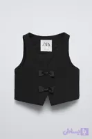 وست کرپ پاپیونی مشکی zara