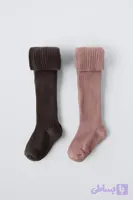 جوراب شلواری کبریتی قهوه ای zara