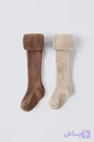 جوراب شلواری کبریتی کرم zara (کد 0Z2KE)