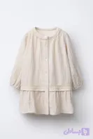 پیراهن لینن جلودکمه zara