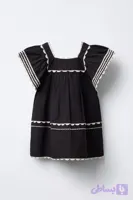پیراهن مشکی نوار دوزی zara