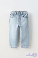 شلوار جین روشن راسته زاپدار zara