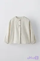 پیراهن راه راه جلودکمه نوزادی zara