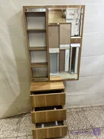 میز آرایش آینه ریلی ۳ کشو طول ۵۰ سانتی‌متر