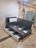 سرویس خواب دو نفره MDF رنگ مشکی مدل آیدا