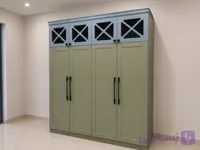 کمد دیواری MDF درب ممبران طول ۱۸۰ سانتی‌متر