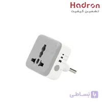 مبدل و محافظ تایمردار برق هادرون مدل p103 (گارانتی 36 ماهه hadron) رنگ سفید خاکستری مطابق با تصویر