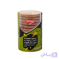بیسکویت بدون شکر طعم دار با تزئین کنجد نان رضوی | 140 گرم