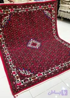 قالیچه سه متری دستباف گوشتی نقشه ماهی حسین آباد همدان