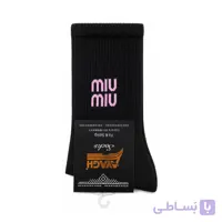 جوراب ساقدار فانتزی کش انگلیسی طرح Miu Miu میکس 3 جفتی
