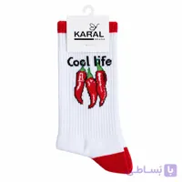 جوراب ساقدار فانتزی کش انگلیسی طرح فلفل Cool Life
