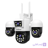 دوربین مداربسته بی‌سیم تحت شبکه 8 مگاپیکسل SH069 برند سری هوم (SriHome) با 4 لنز (یک لنز ثابت سه لنز چرخشی و قابلیت دید در شب رنگی دوسال گارانتی اصلی + ۶ ماه خدمات رایگانو ارسال رایگان