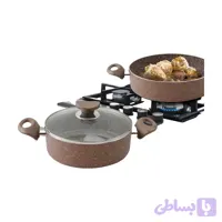 تابه گرانیت سایز 24 درب پیرکس تاوا اورست