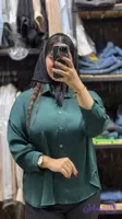 شومیز زنانه مدل ساده جنس ساتن ابریشم