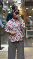 شومیز زنانه مدل لاله جنس ساتن پفکی
