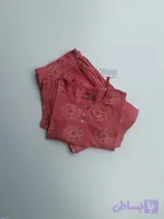 ست تیشرت و شلوارک زنانه نخ پنبه بنگلادش طرح گل‌دار برند بنگلادش