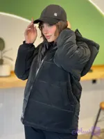 کاپشن زنانه جنس سیلیکونی مدل کلاه دار