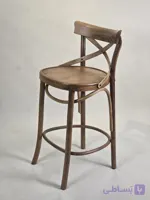 صندلی کانتر لهستانی چوب گردو