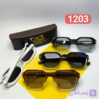 عینک آفتابی مردانه پلاریزه موسکات Moscot مدل 1203 مستر دسته سیم کائوچو اسیتیت پلاریزه به همراه پک لوازم جانبی