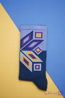 جوراب ساق کوتاه طرح گلیم