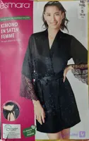روبدوشامبر کیمونو لباس خواب رویه زنانه ساتن گیپوردار اسمارا ESMARA آلمان