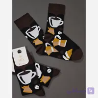 جوراب مردانه ساقدار طرح coffee
