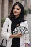 کیف مجلسی زنانه بادبزنی