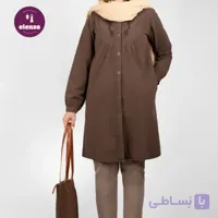مانتو زنانه نخی الیاف طبیعی دانشجویی اداری آوان