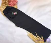 شلوار دخترانه نوجوان کمرکش گلدوزی شده لینن و کتان کاغذی