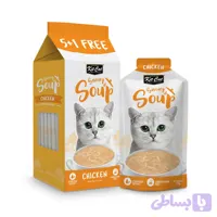 ‎سوپ گربه بالغ کیت کت با طعم مرغ Kit Cat Savoury Cat Soup With Chicken وزن 50 گرم