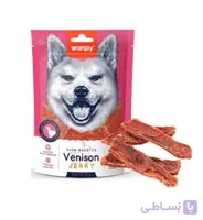 تشویقی سگ ونپی با طعم گوشت گوزن – ۱۰۰ گرم Wanpy Venison Jerky 100