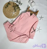 ست هودی و شلوار صورتی خوشرنگ وارداتی دخترانه ۳تا۸سال کد ۱۱۸