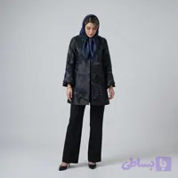 مانتو ژاکارد زنانه مدل طرحدار مشکی