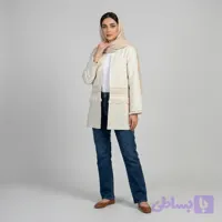 مانتو زنانه مدل لینن نچرال سوزن‌دوزی