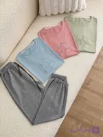 ست تیشرت شلوار ملانژ گیلاسی🍒