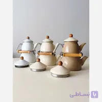 کتری قوری لعابی شاهین ترکیه دو درب