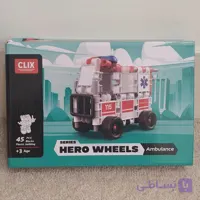 لگو ساختنی آمبولانس Clix مدل Hero Wheels شامل ۴۵ قطعه