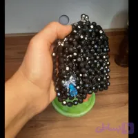 کیف جاکارتی مرواریدی طرح دهانه فلزی هلالی