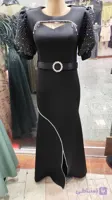 پیراهن مجلسی ماکسی ساندویچی مشکی