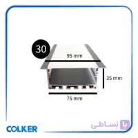 قاب چراغ لاینی توکار کد 30 رویه 95 میل برش 75 میلی متر