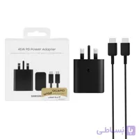شارژر دیواری سه پین فست و PD تک پورت SAMSUNG Type-C مدل EP-T4510 45W به همراه کابل شارژ Type-C - مشکی درجه یک ( مجهز به فناوری NFC کد 1101472