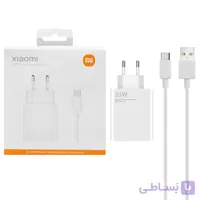 شارژر دیواری 33W فست تک پورت Xiaomi به همراه کابل شارژ Type-C مدل MDY-11-EZ - سفید درجه یک کد 1374538