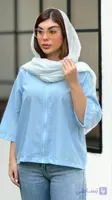 شومیز ساده زیپدار زنانه کد 1424