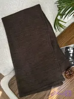 شال بافت ساده مشکی نخ آکریل