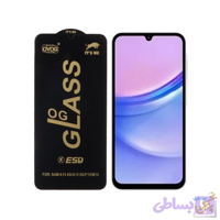 گلس A15 Samsung محافظ صفحه نمایش A15شیشه ای برند esd تمام صفحه ضد ضربه چسبندگی بالا شفافیت 100 درصد