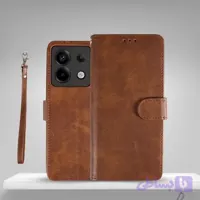 کیف Note 13 شیائومی درجه یک note13 استندشو همراه با بند مچی با خرید کیف تصویرlcd گوشی رو تضمین کن جا کارتی دار