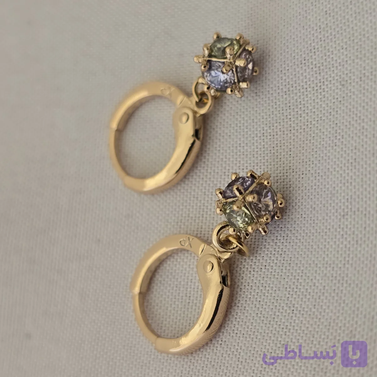 گوشواره آویز توپی هفت رنگ‌ژوپینگ