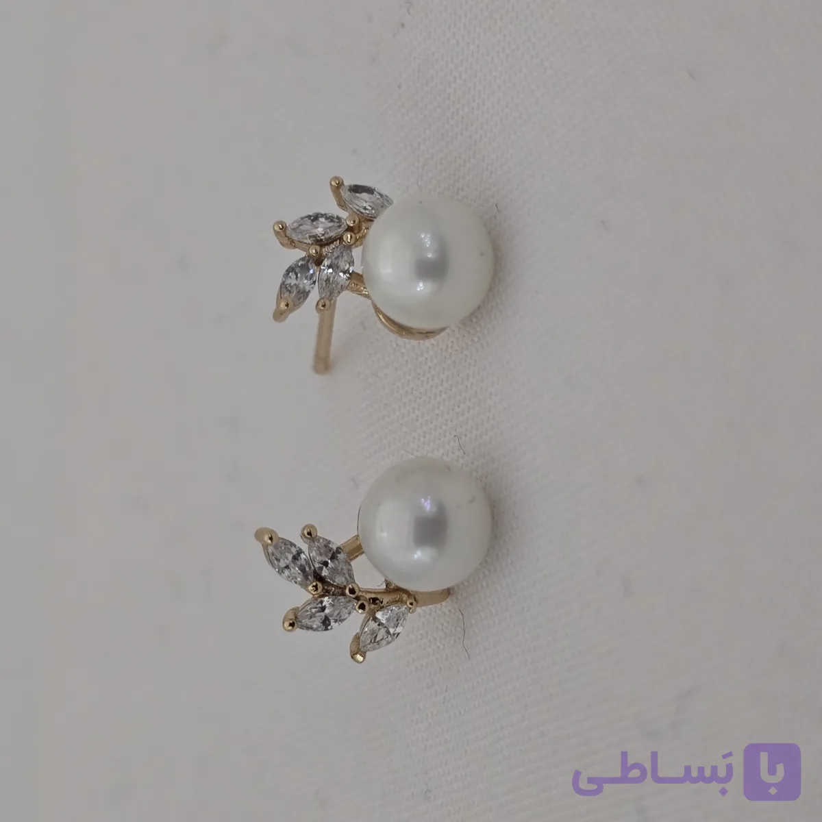 گوشواره مینیمال ژوپینگ ترکیب سنگ و مروارید