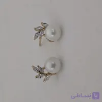 گوشواره مینیمال ژوپینگ ترکیب سنگ و مروارید
