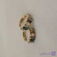 گوشواره نگین باگتی رنگی ژوپینگ